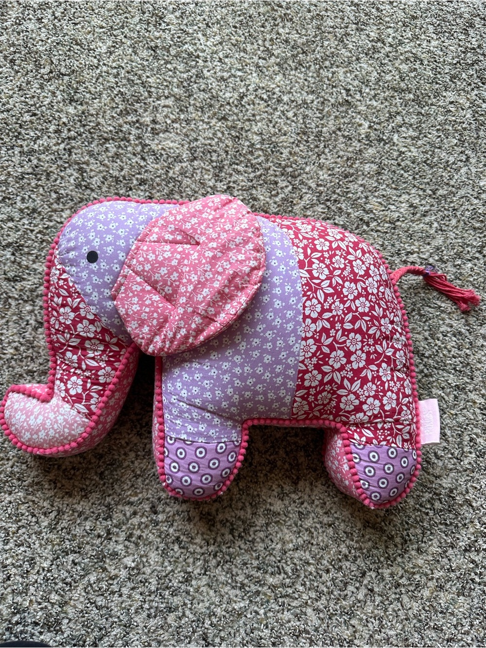 Lil pixies patchwork elephant pillow